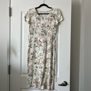 Vintage Floral Midi Dress